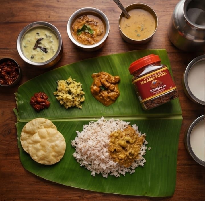 On the banana leaf, next to everything else